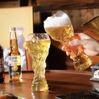 Pahar de bere în formă de trofeu 600 ml – design fotbalistic