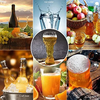 Pahar de bere în formă de trofeu 600 ml – design fotbalistic